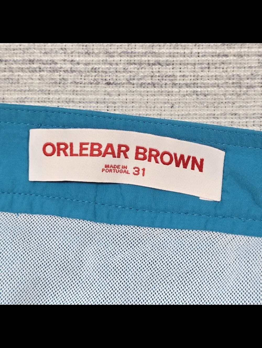 Orlebar Brown OB Classic Bulldog Swim Trunks Shorts Mens 31 Blue Lined Vacation